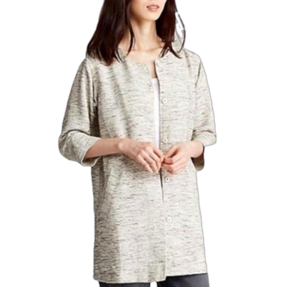 EILEEN Fisher Grey 3/4 Sleeve Cardigan. Size S/P.